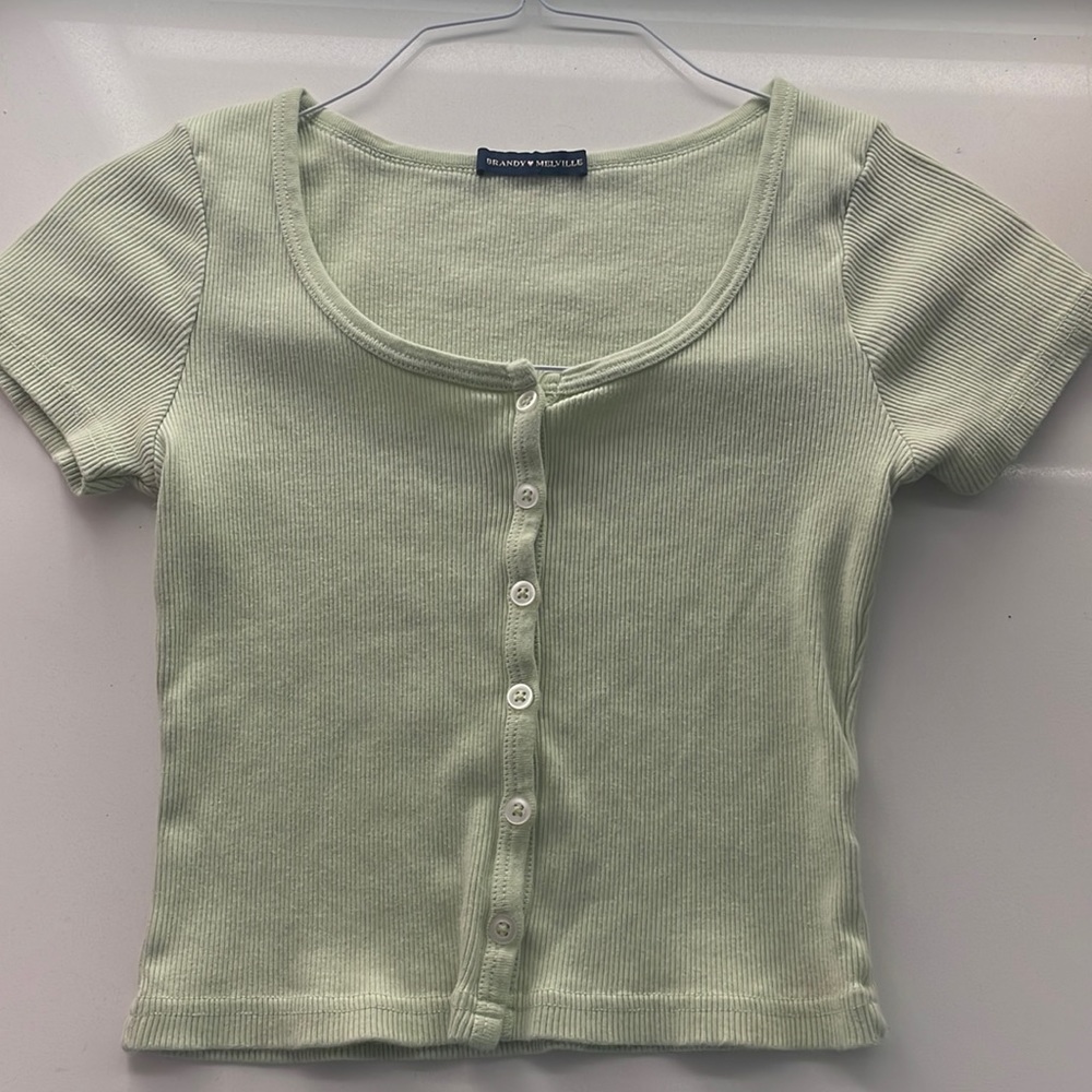 Brandy Melville Zelly top in light green
